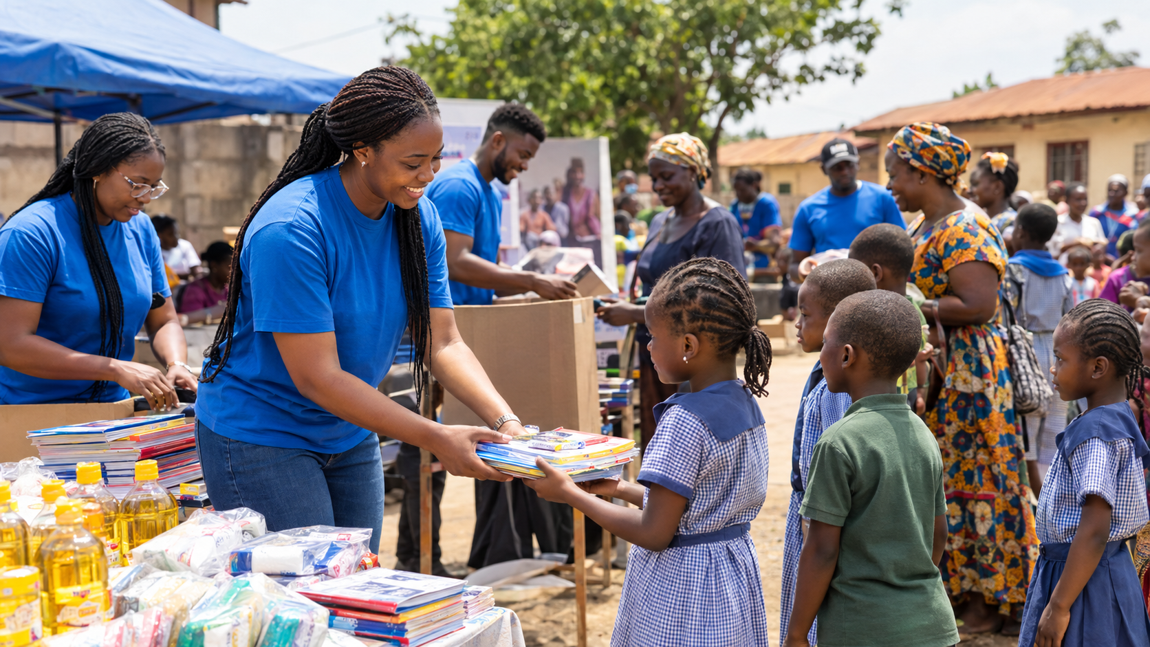NGO volunteers and community workers making a positive impact