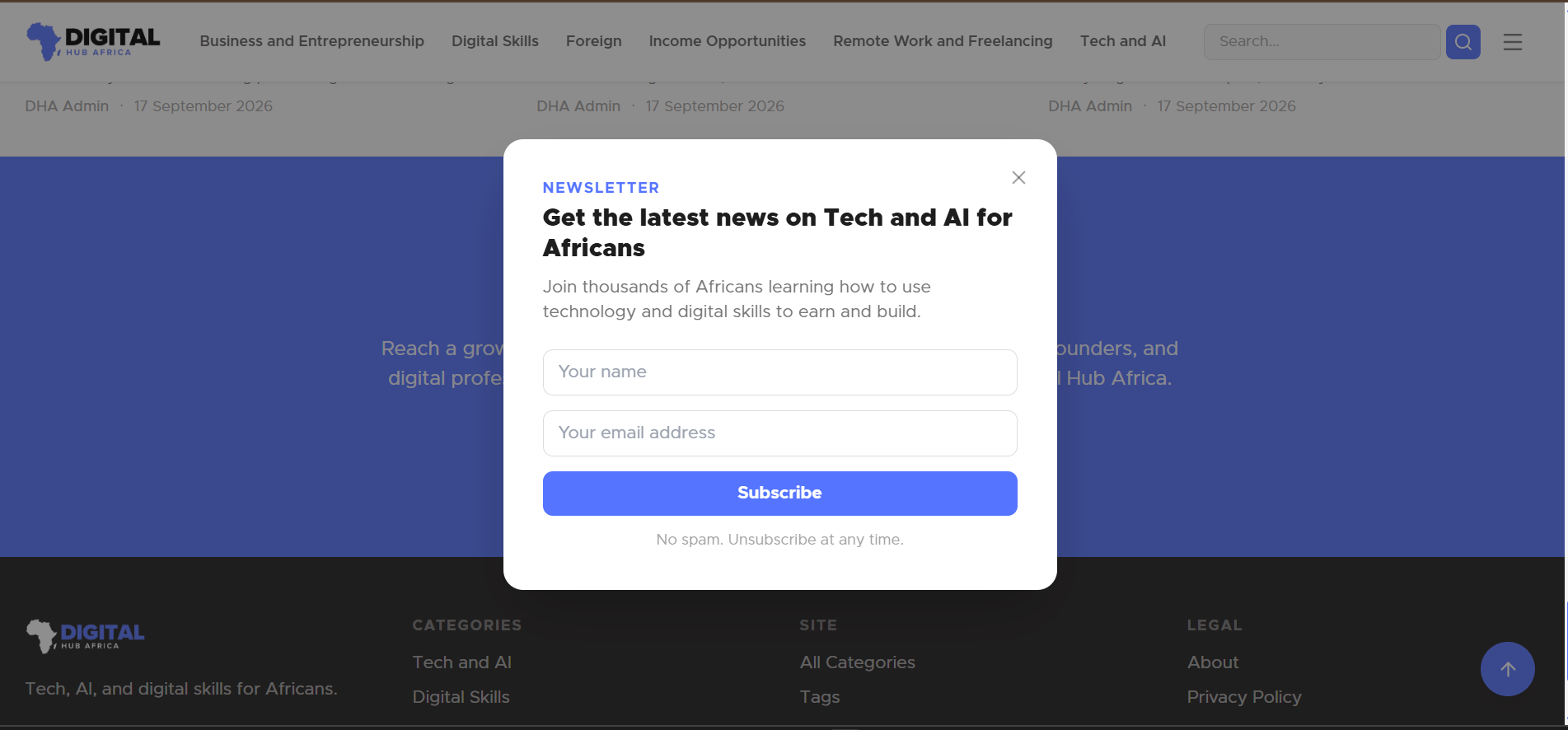 Digital Hub Africa, screenshot 5