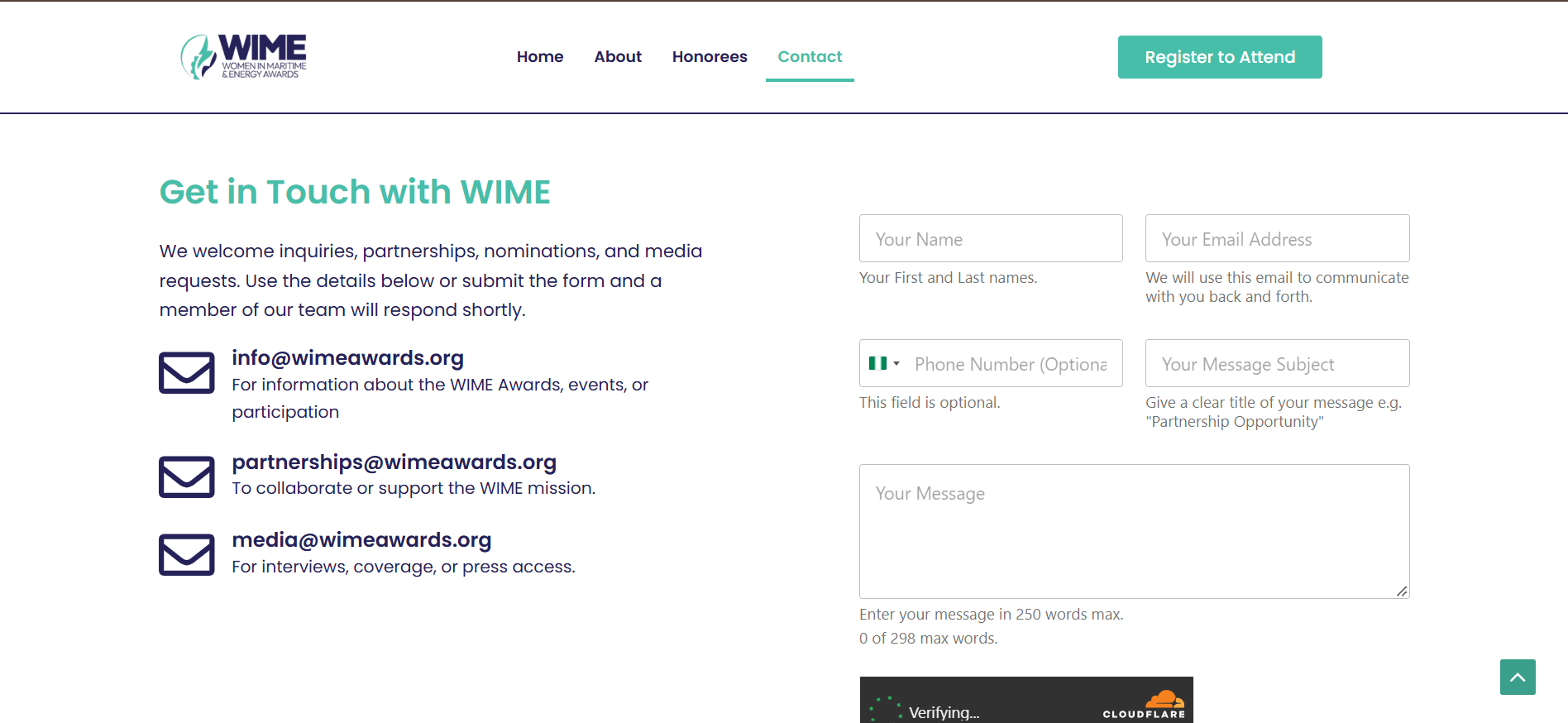 WIME Awards, screenshot 5