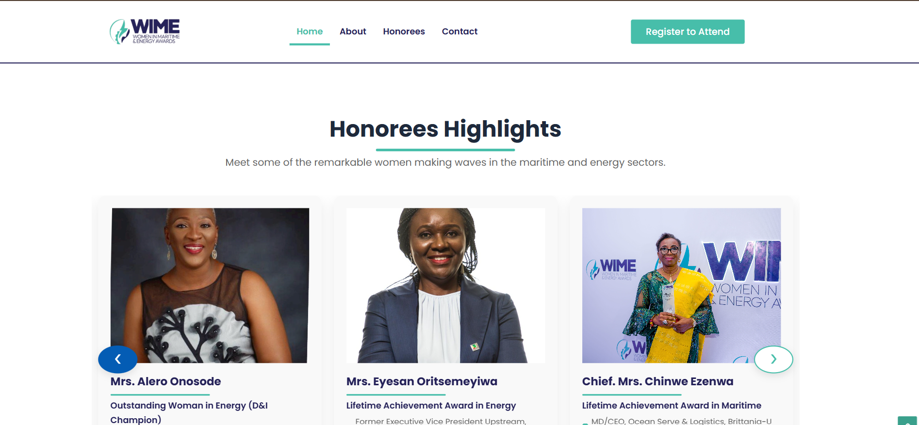 WIME Awards, screenshot 4